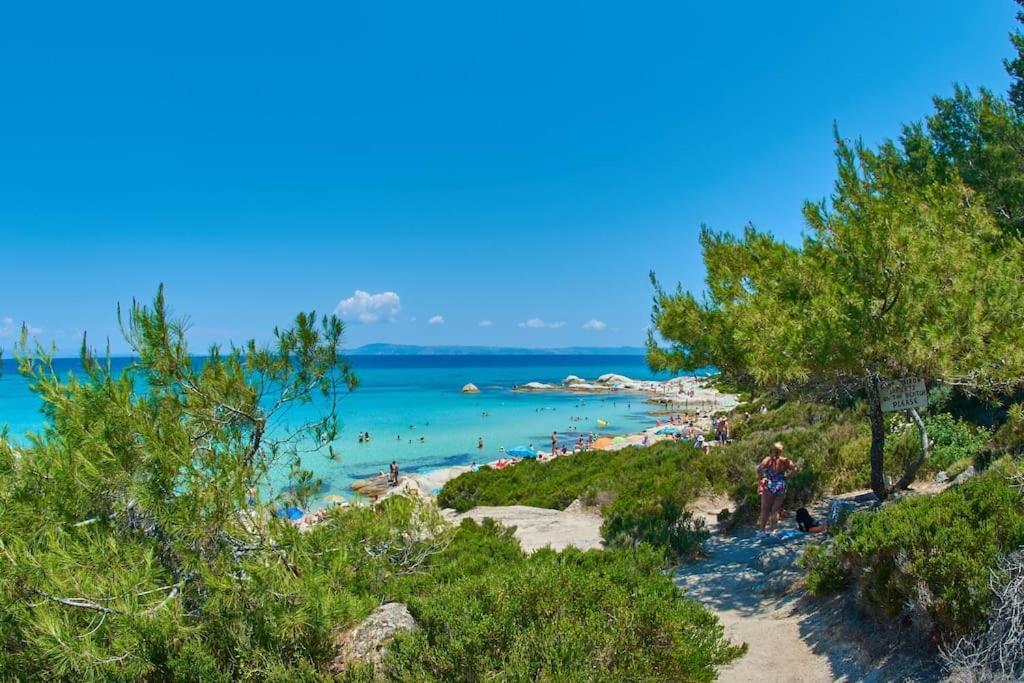 Traditionelles Appartement Athos Shadow Am Meer Paralia Sikias Экстерьер фото