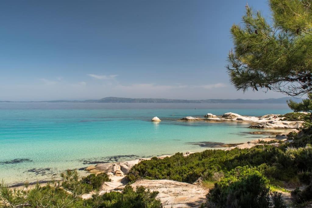 Traditionelles Appartement Athos Shadow Am Meer Paralia Sikias Экстерьер фото
